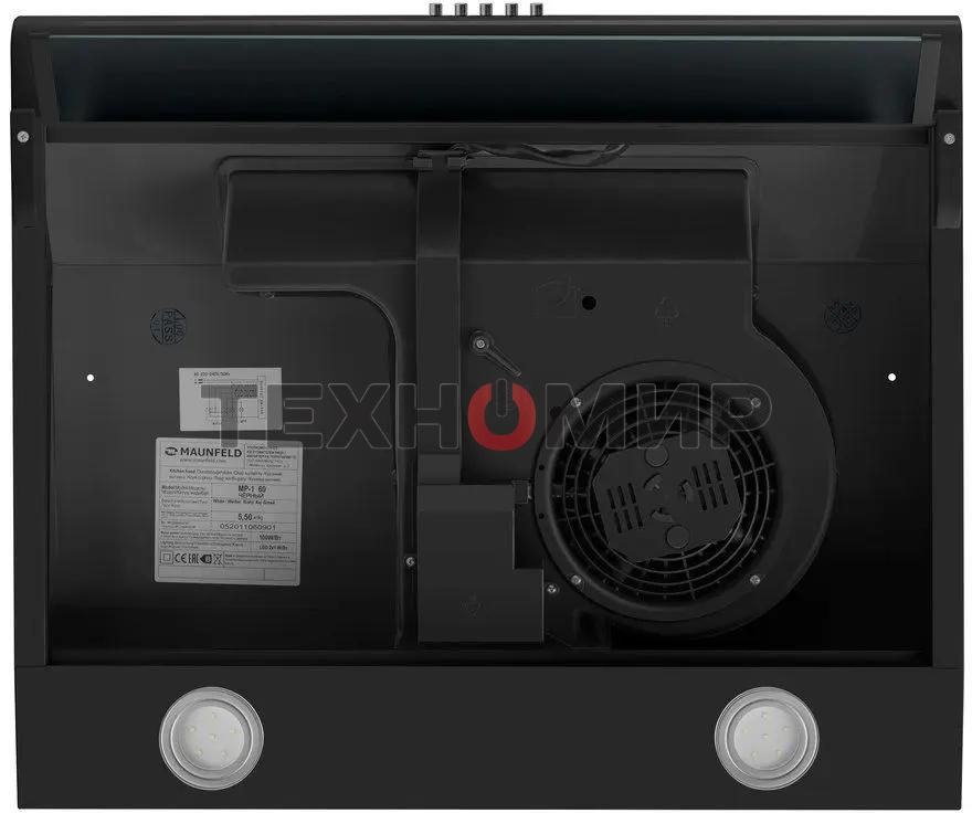 Вытяжка козырьковая Maunfeld MP-1 60 черный, 60 см, 520 куб. м/ч, 49 дБ