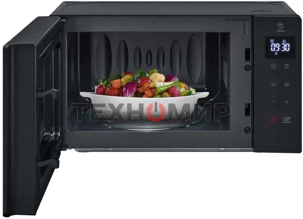 Микроволновая печь LG MS2032GAS черный 20 л, 700 Вт, переключатели - сенсор