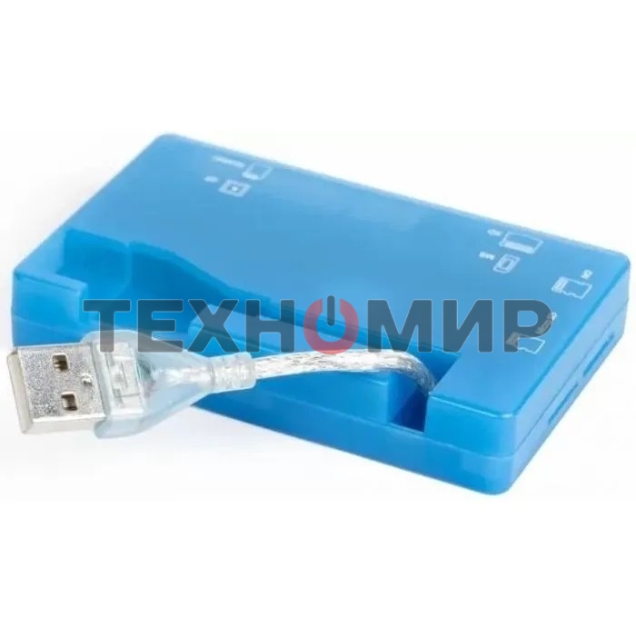 Карт-ридер AeroCool AMGCRM8300/синий/microSD/miniSD/SD/MMC/RS-MMC/MMCplus/MMC/MS Pro/MS/USB 2.0/пластик