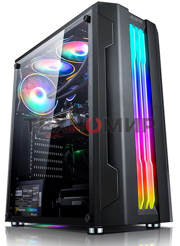 Компьютерный корпус ALSEYE Auro 3.0-B Mini-ITX/Micro ATX/ATX, USB 2.0*2+HD Audio+USB 3.0*1, 