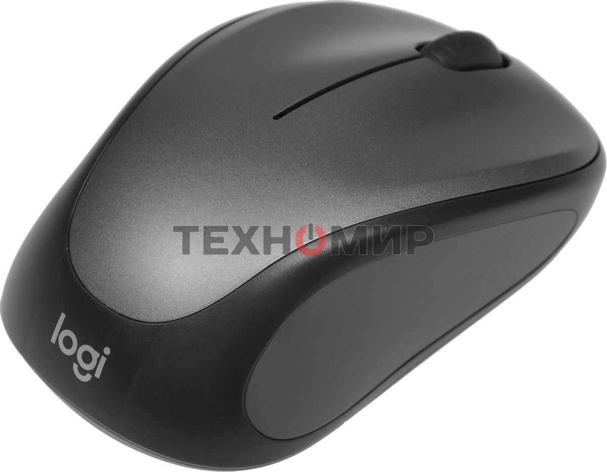 Мышь беспроводная Logitech M235 серый/черный, 1000 dpi, радиоканал, USB, кнопки - 3