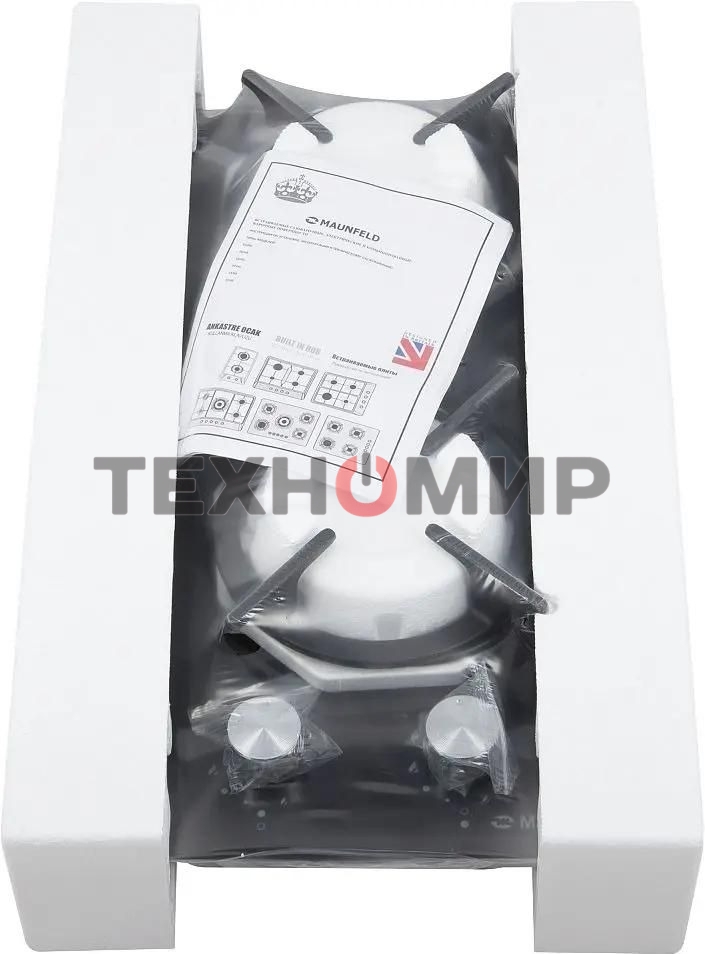 Газовая варочная панель Maunfeld EGHG.32.1CB/G, 2 конфорки, закаленное стекло, черный