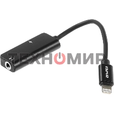 Переходник аудио Premier AWEI lightning/Jack 3.5 (f) 0.1м. черный
