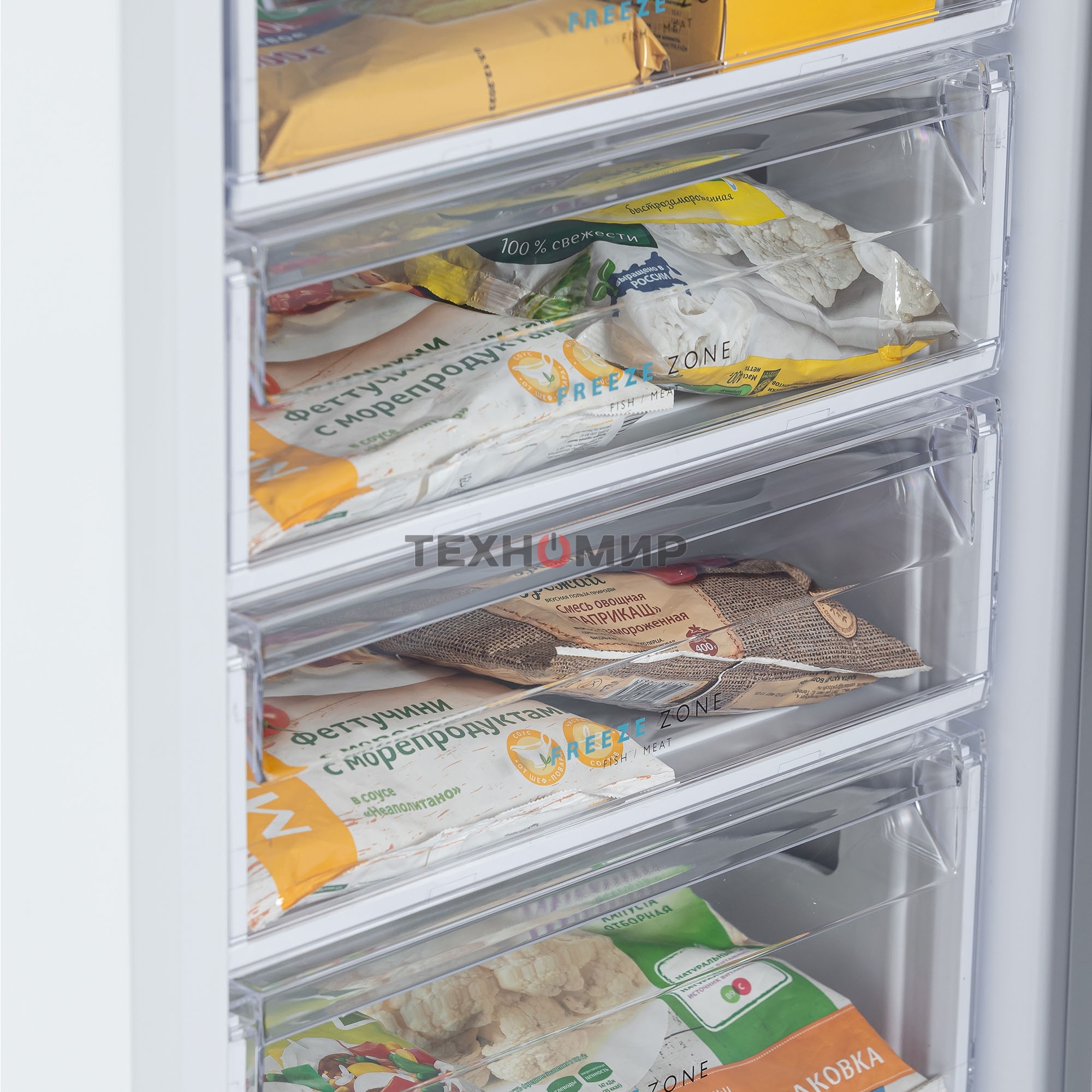 Морозильная камера Бирюса 514 белый 110л, 4 ящика