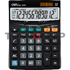 Калькулятор настольный Deli Core E1630 черный 12-разр.