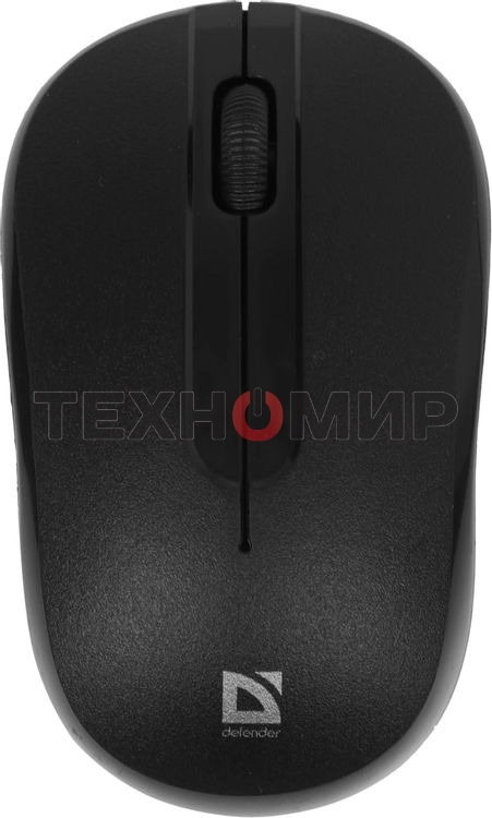 Мышь беспроводная Defender Datum MM-285 черный, 1600 dpi, радиоканал, USB, кнопки - 3
