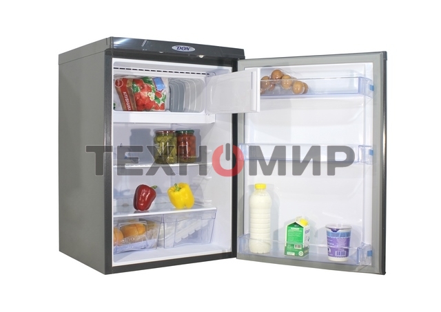 Холодильник DON R-405 G графит зеркальный однокамерный 120/18л морозилка сверху