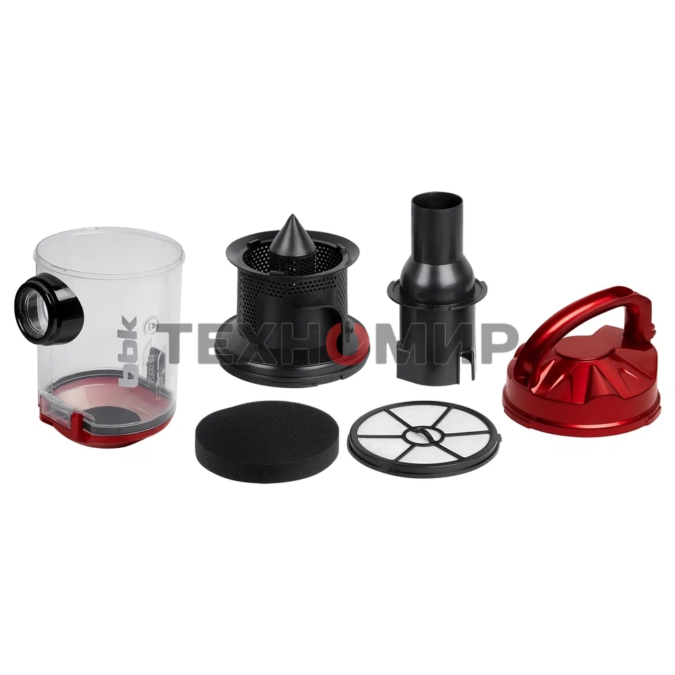 Пылесос BBK BV1503 черный/красный, 320/2000 Вт, уборка сухая, пылесборник контейнер 2.5 л