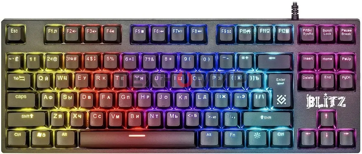 Клавиатура проводная Defender Blitz GK-240L RU, USB, черный