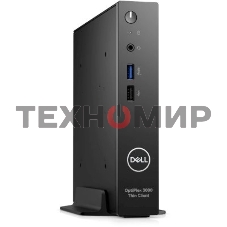 Компьютер Dell OptiPlex 3000 TC Intel Celeron N5105, 2.0 GHz - 2.9 GHz, 8192 Mb, 64 Gb eMMC, DVD нет, Intel UHD Graphics, 65W, Dell ThinOS, черный