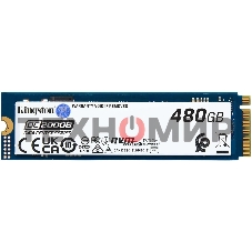 Накопитель SSD Kingston DC2000B, 480Gb, PCIe 4.0 x4, M.2 2280, R/W 7000/800