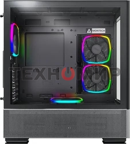 Компьютерный корпус Montech SKY TWO черный без БП ATX 3x140мм 2xUSB3.0 1xUSB3.1 audio bott PSU
