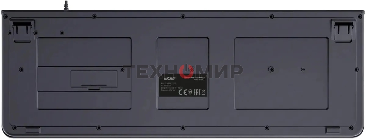 Клавиатура Acer OKW400 проводная, USB Type-A, черный