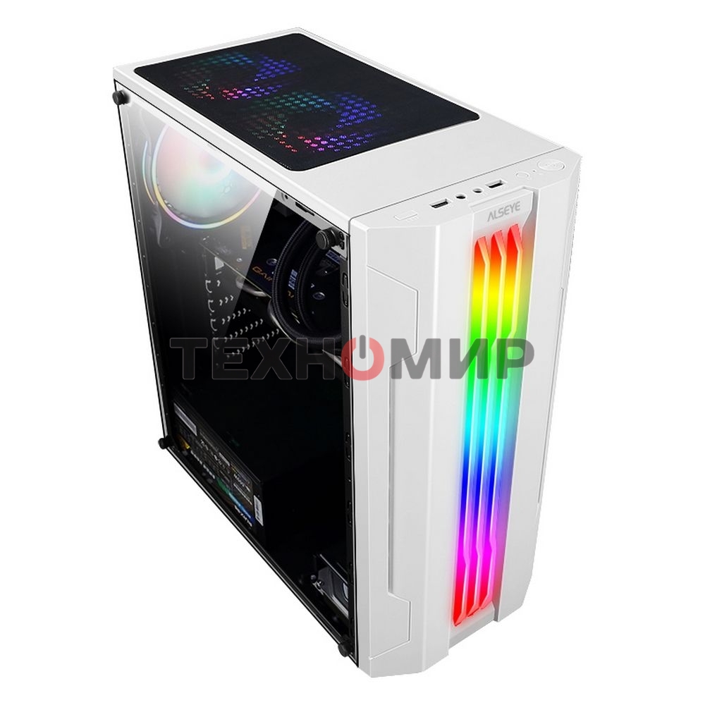 Компьютерный корпус ALSEYE Auro 3.0-W Mini-ITX/Micro ATX/ATX, USB 2.0*2+HD Audio+USB 3.0*1, 