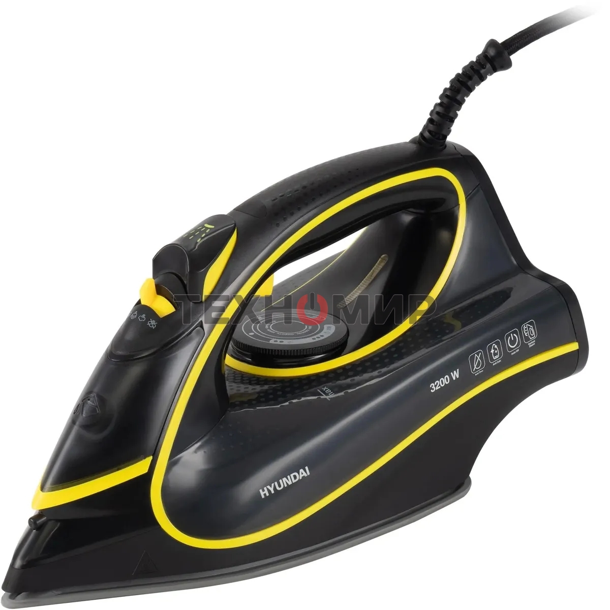 Утюг Hyundai H-SI01560 3200 Вт черный/желтый