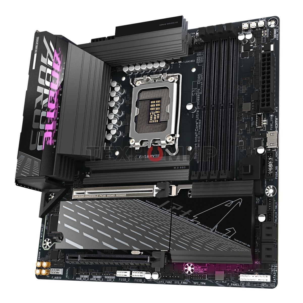 Материнская плата Gigabyte B860M AORUS ELITE WIFI6E, LGA 1851, Intel B860, 4xDDR5, 4xSATA, 3xM.2, 1xPCIe 5.0 x16, 1xPCIe 4.0 x4, 1xHDMI, 1xDP, 1xUSB4 Type-C, 1x 2.5Gb LAN, 4xUSB-A 3.2 Gen 1, 2xUSB-A 3.2 Gen 2, 4xUSB-A 2.0, 7.1, mATX