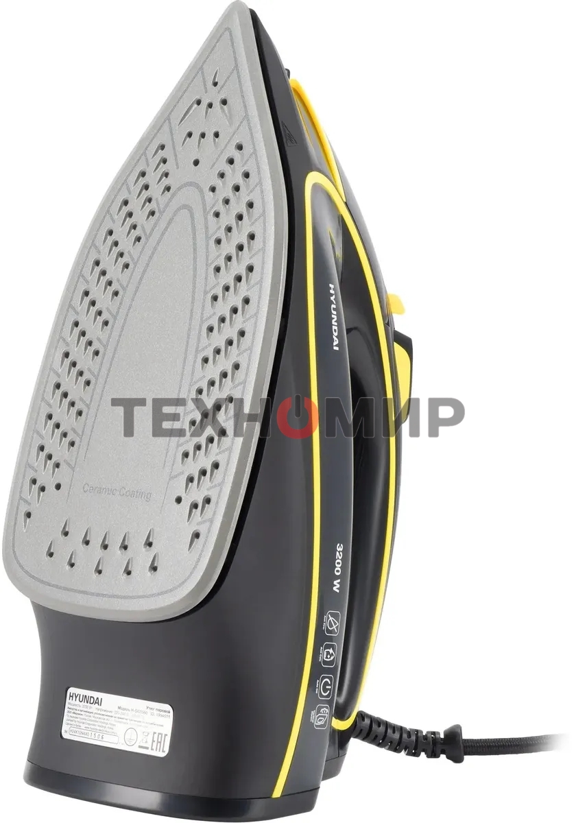 Утюг Hyundai H-SI01560 3200 Вт черный/желтый