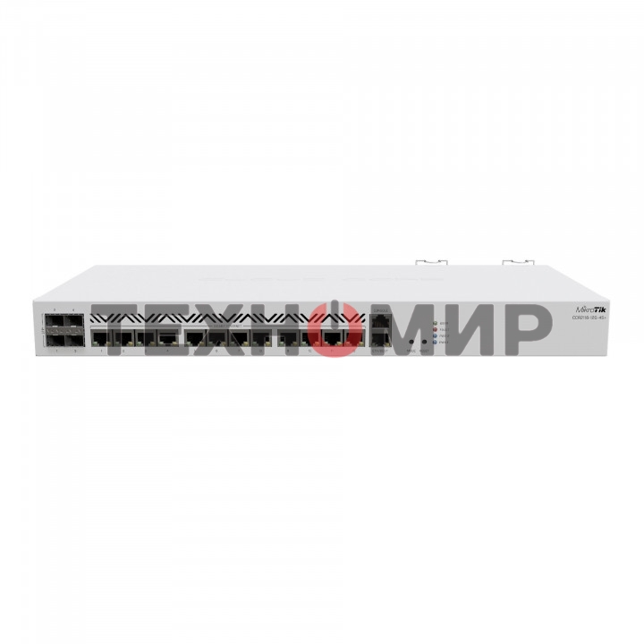 Маршрутизатор Mikrotik CCR2116-12G-4S+ Cloud Core Router 2116-12G-4S+ with Amazon Annapurna Labs Alpine v3 AL73400 CPU (16-cores, 2GHz per core), 16Gb RAM, 4xSFP+ cage, 13xGbit LAN, M.2 PCIe slot, RouterOS L6, 1U rackmount case, Dual PSU