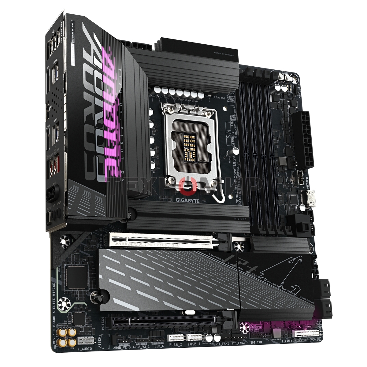 Материнская плата Gigabyte B860M AORUS ELITE WIFI6E, LGA 1851, Intel B860, 4xDDR5, 4xSATA, 3xM.2, 1xPCIe 5.0 x16, 1xPCIe 4.0 x4, 1xHDMI, 1xDP, 1xUSB4 Type-C, 1x 2.5Gb LAN, 4xUSB-A 3.2 Gen 1, 2xUSB-A 3.2 Gen 2, 4xUSB-A 2.0, 7.1, mATX