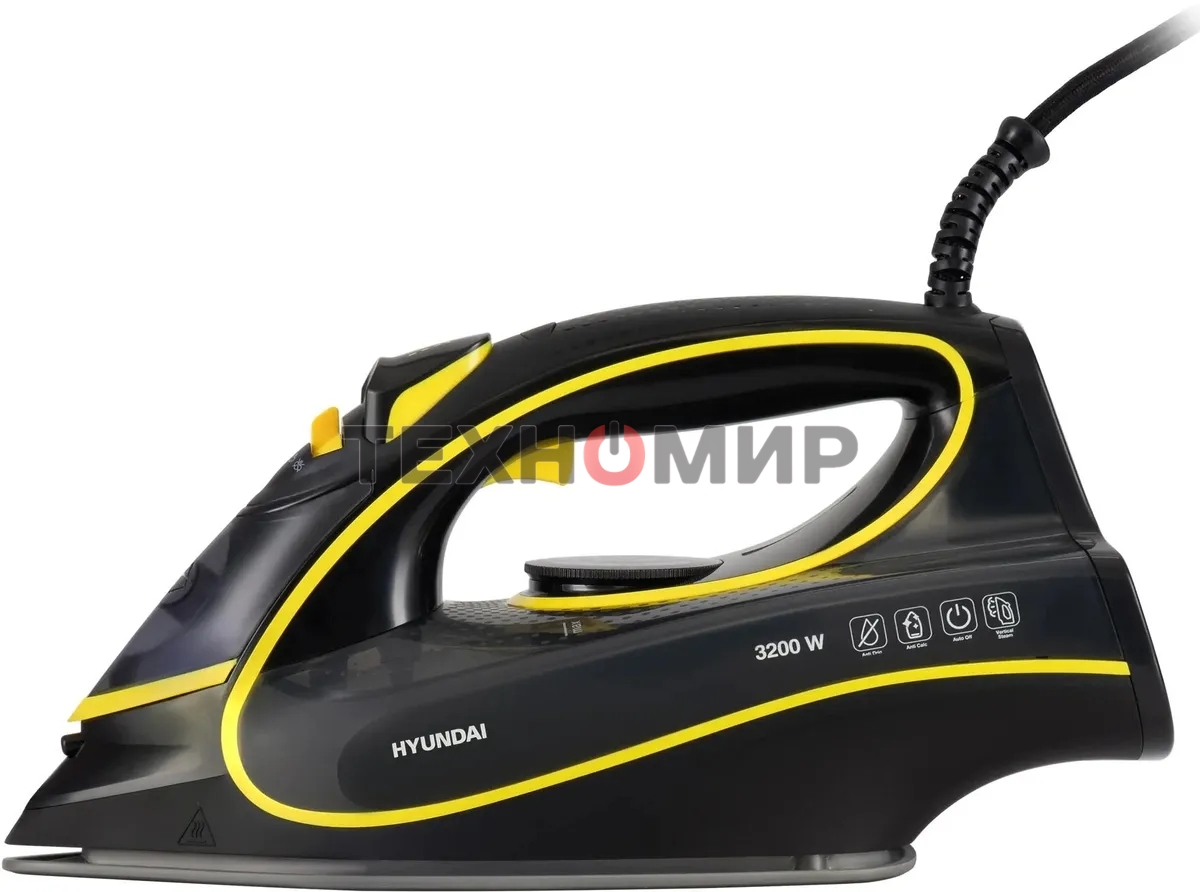 Утюг Hyundai H-SI01560 3200 Вт черный/желтый