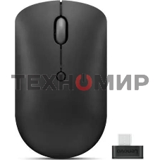 Мышь беспроводная Lenovo 400 черный, 2400 dpi, радиоканал, USB-C, кнопки - 4