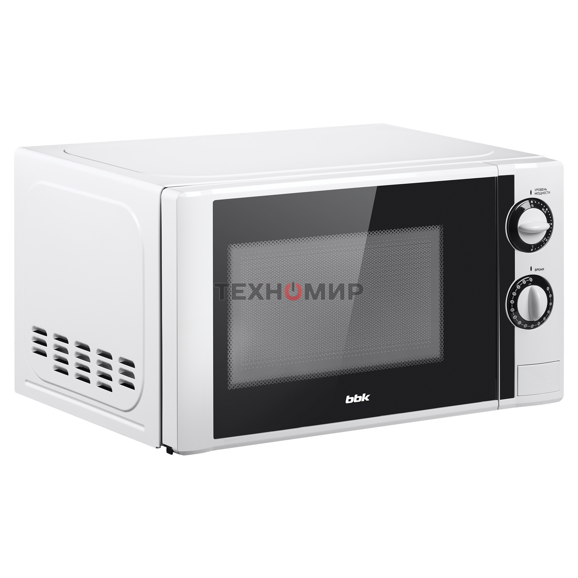 Микроволновая печь BBK 20MWS-704M/W белый, 20 л, 700 Вт, переключатели - поворотный механизм