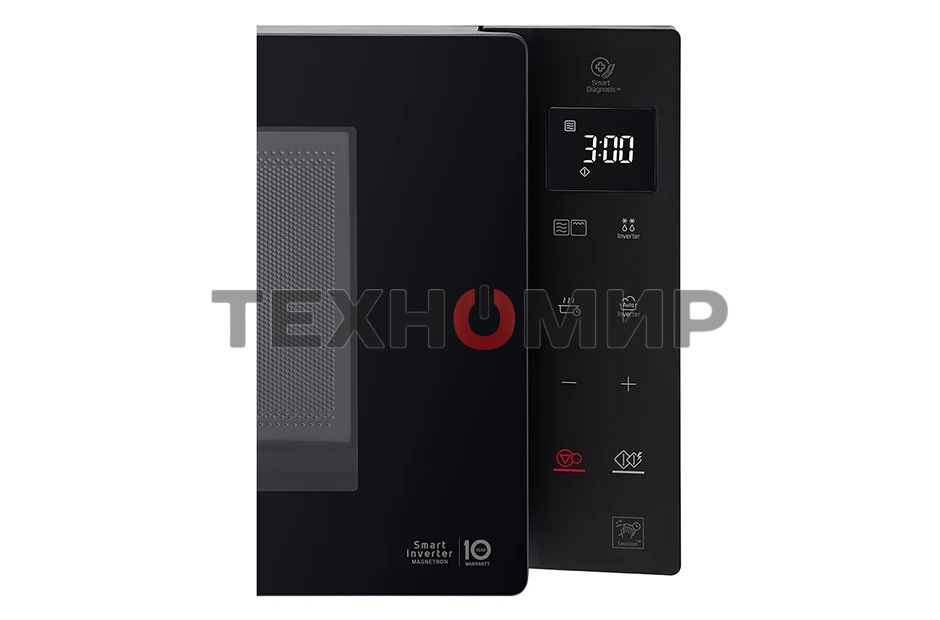 Микроволновая печь LG MB63W35GIB черный, 23 л, 1000 Вт, переключатели - сенсор