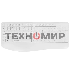 Комплект клавиатура+мышь Qumo Space K57/M75 (цвет белый), беспроводной 2.4G, 104 клавиши, клавиатура + мышь, 3 кнопки, 1200 dpi