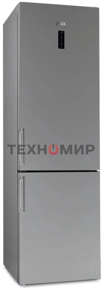 Холодильник Stinol STN 200 DG серебристый двухкамерный 249/75л морозилка снизу, No Frost