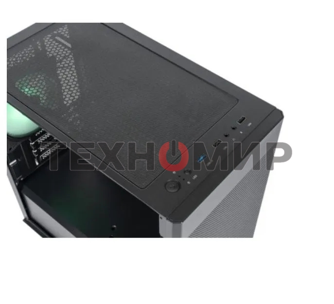 Компьютерный корпус mATX Eurocase M08 ARGB черный без БП закаленное стекло USB 3.0