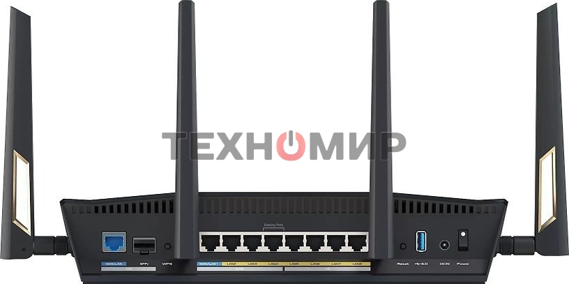 Маршрутизатор ASUS RT-BE88U, черный/желтый, 90IG08V0-MO3N0V