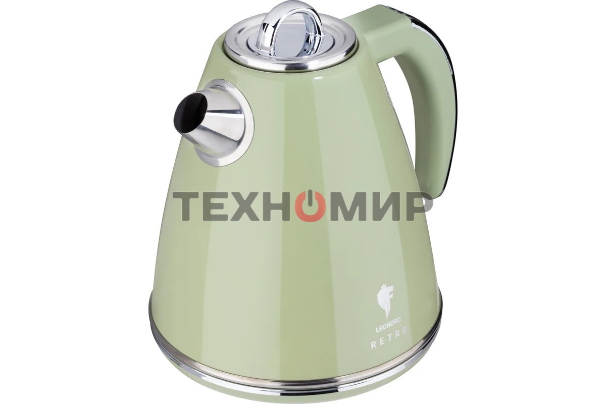Чайник электрический LEONORD LE-1906/2 RETRO, 2200 Вт, 1.5 л, оливковый