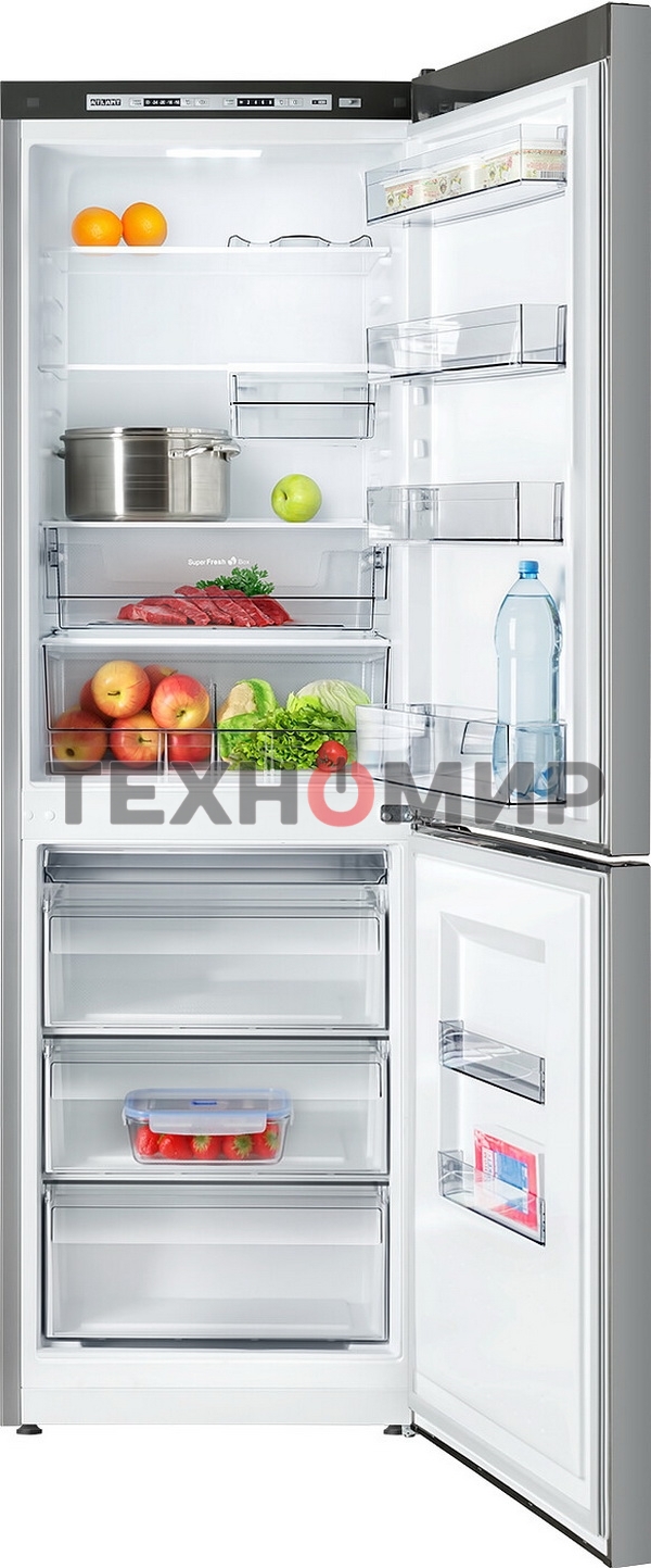 Холодильник Atlant XM 6621-189 серебристый двухкамерный 205/119 л морозилка снизу, капельная система