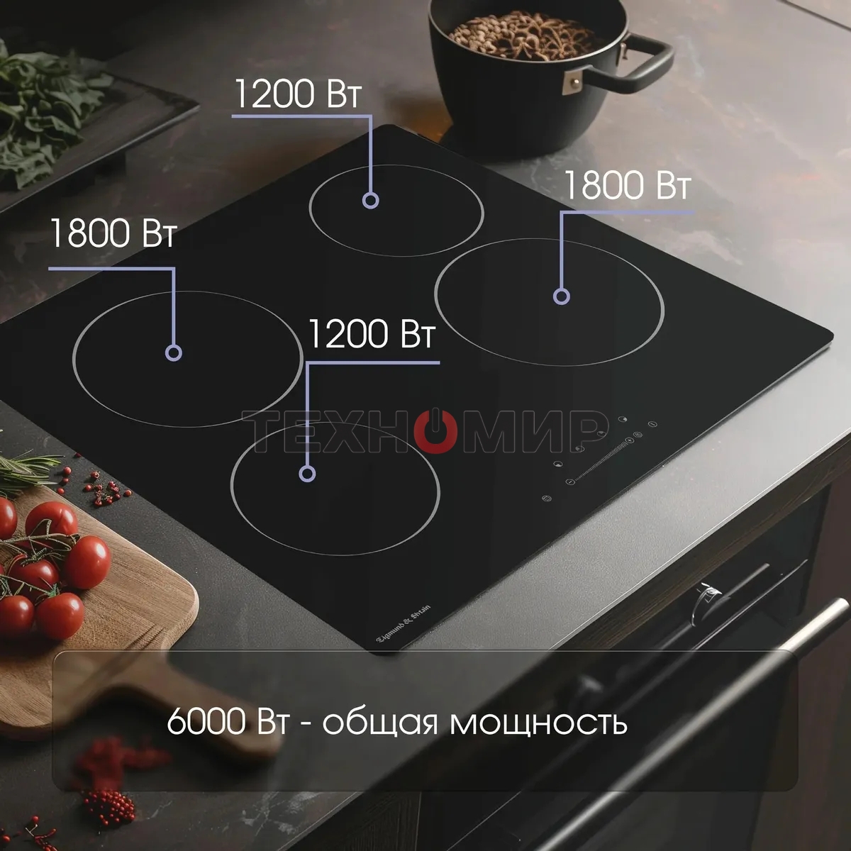 Электрическая варочная панель Zigmund & Shtain CN 42.6 B Hi-Light, независимая, черный