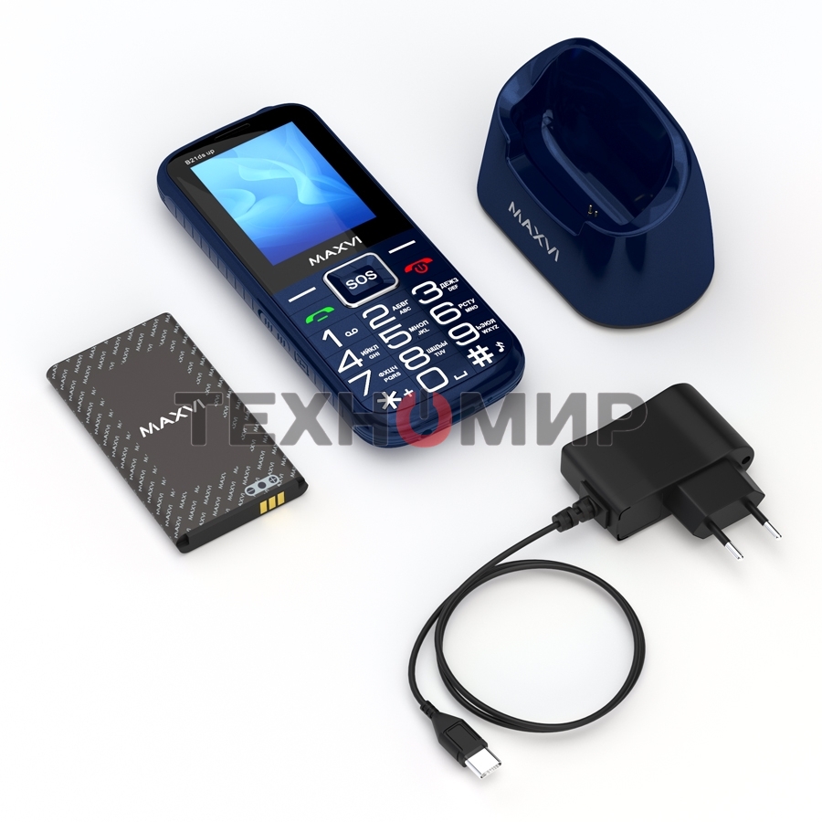 Мобильный телефон Maxvi B21ds up синий