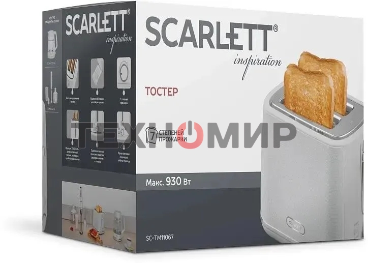 Тостер Scarlett Inspiration SC-TM11067 930 Вт, белый