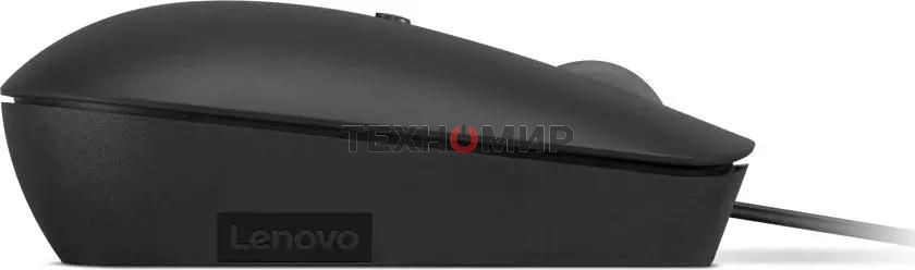 Мышь проводная Lenovo 400 черный, 2400 dpi, USB-C, кнопки - 4