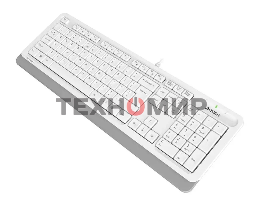 Клавиатура проводная A4Tech Fstyler FK10, USB, белый/серый