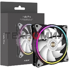 Вентилятор для корпуса Alseye HALO PRO B-R черный, 120 мм, 2100 об/мин, 26 дБ, 4 pin