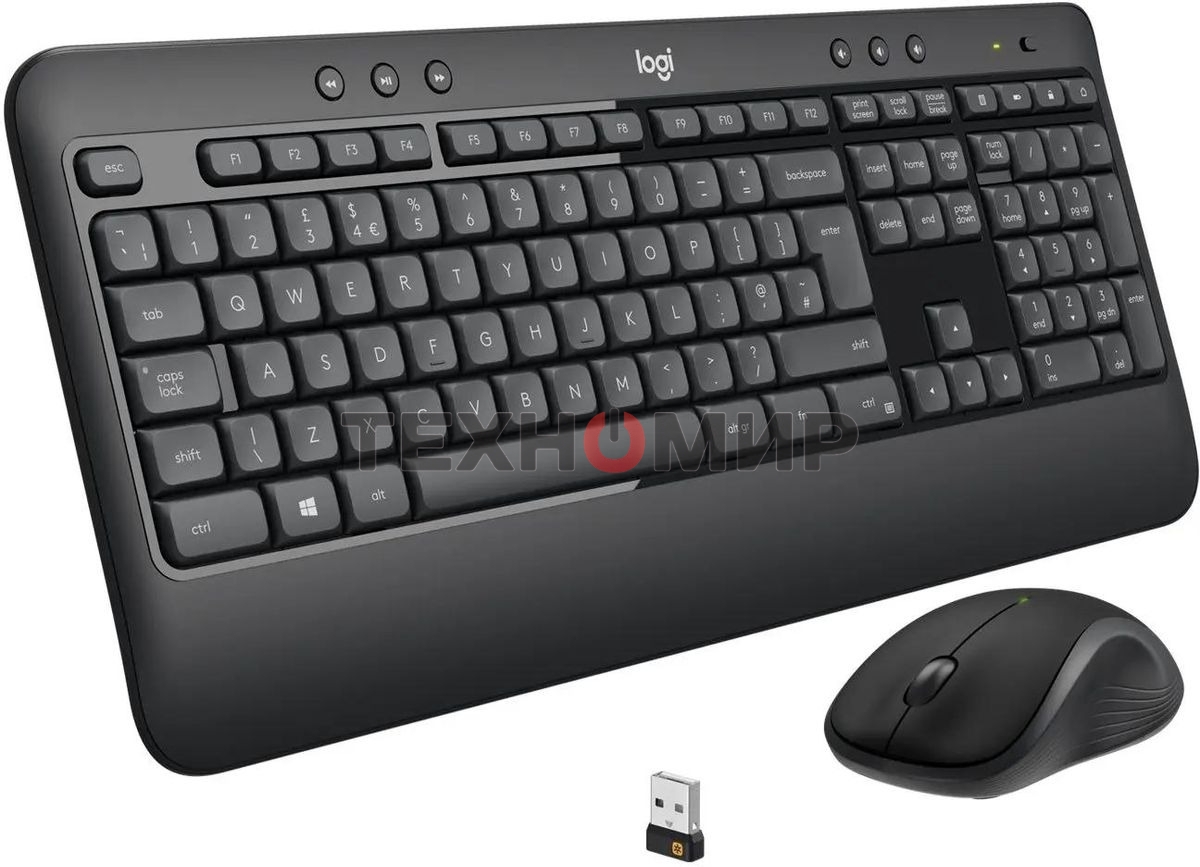 Комплект клавиатура+мышь Logitech MK540 беспроводной, USB, 1000 DPI, чёрный