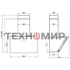 Вытяжка наклонная Elikor Антрацит 60П-650-Е3Д белый, 60 см, 650 куб. м/ч, 60 дБ