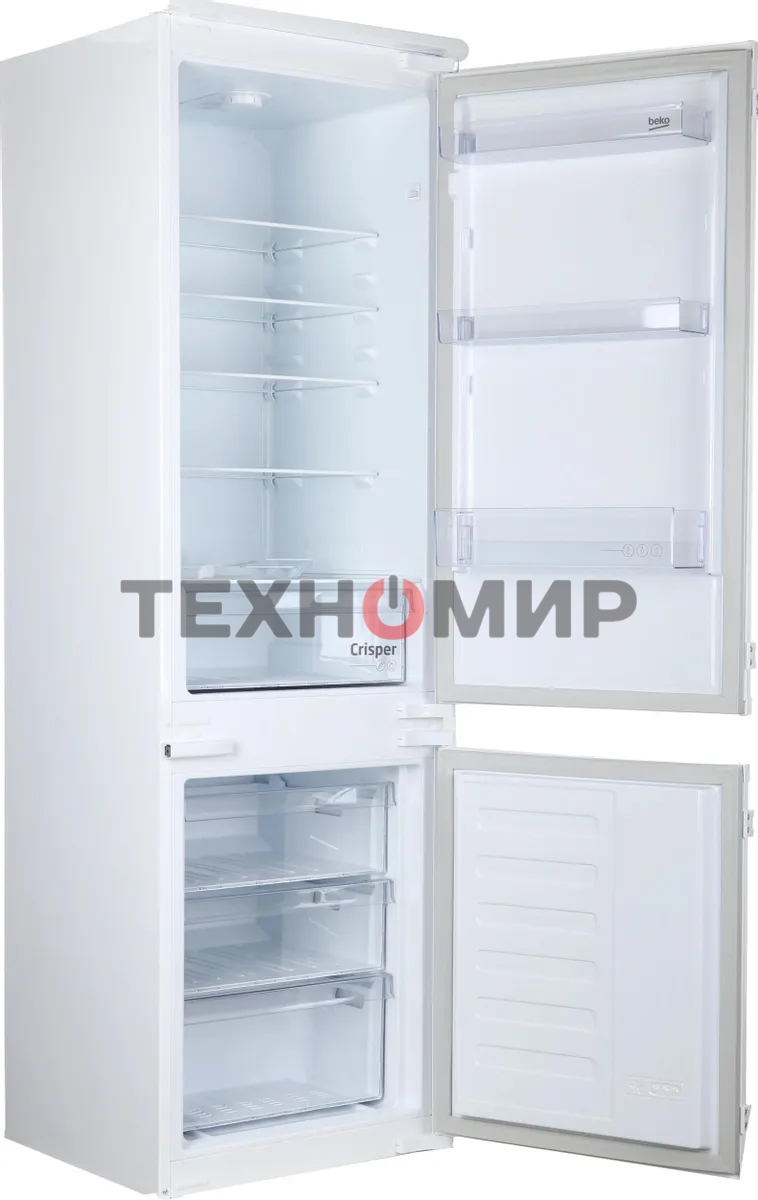 Встраиваемый холодильник Beko BCSA2750 двухкамерный белый