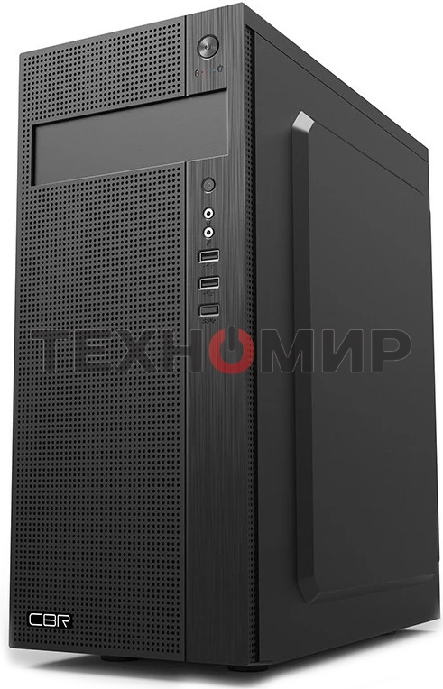 Компьютерный корпус CBR PCC-ATX-E185-WPSU ATX Miditower E185, без БП, 2*USB 2.0, HD Audio+Mic, черный