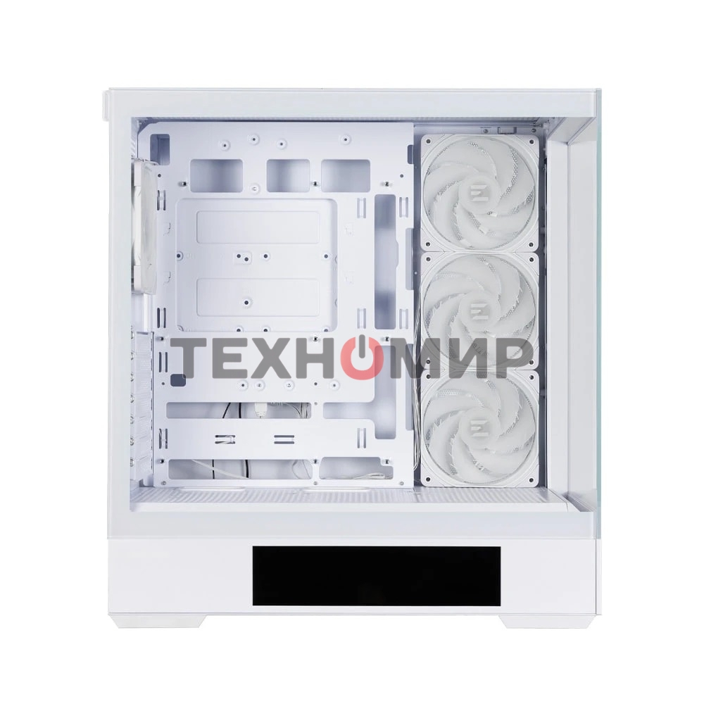 Компьютерный корпус ZALMAN P40 DS, ATX, белый, WINDOW, 9.1-inch LCD screen, 2xCombo(2.5” or 3.5”), 1x2.5”, 1xUSB TYPE-C, 2xUSB 3.0, SIDE 3x120мм ARGb, REAR 1x120мм ARGb