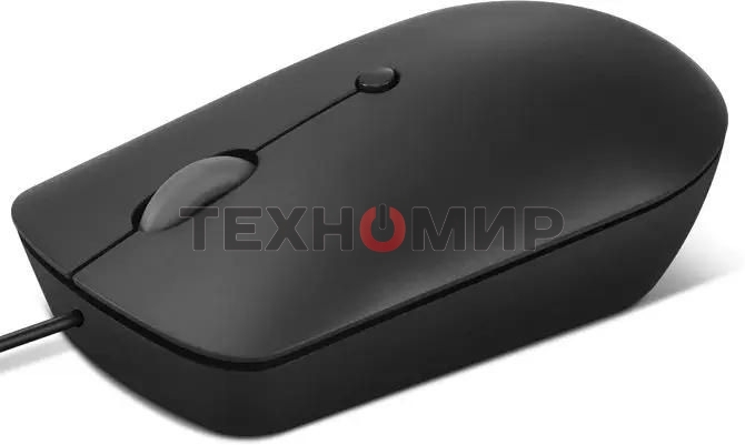 Мышь проводная Lenovo 400 черный, 2400 dpi, USB-C, кнопки - 4