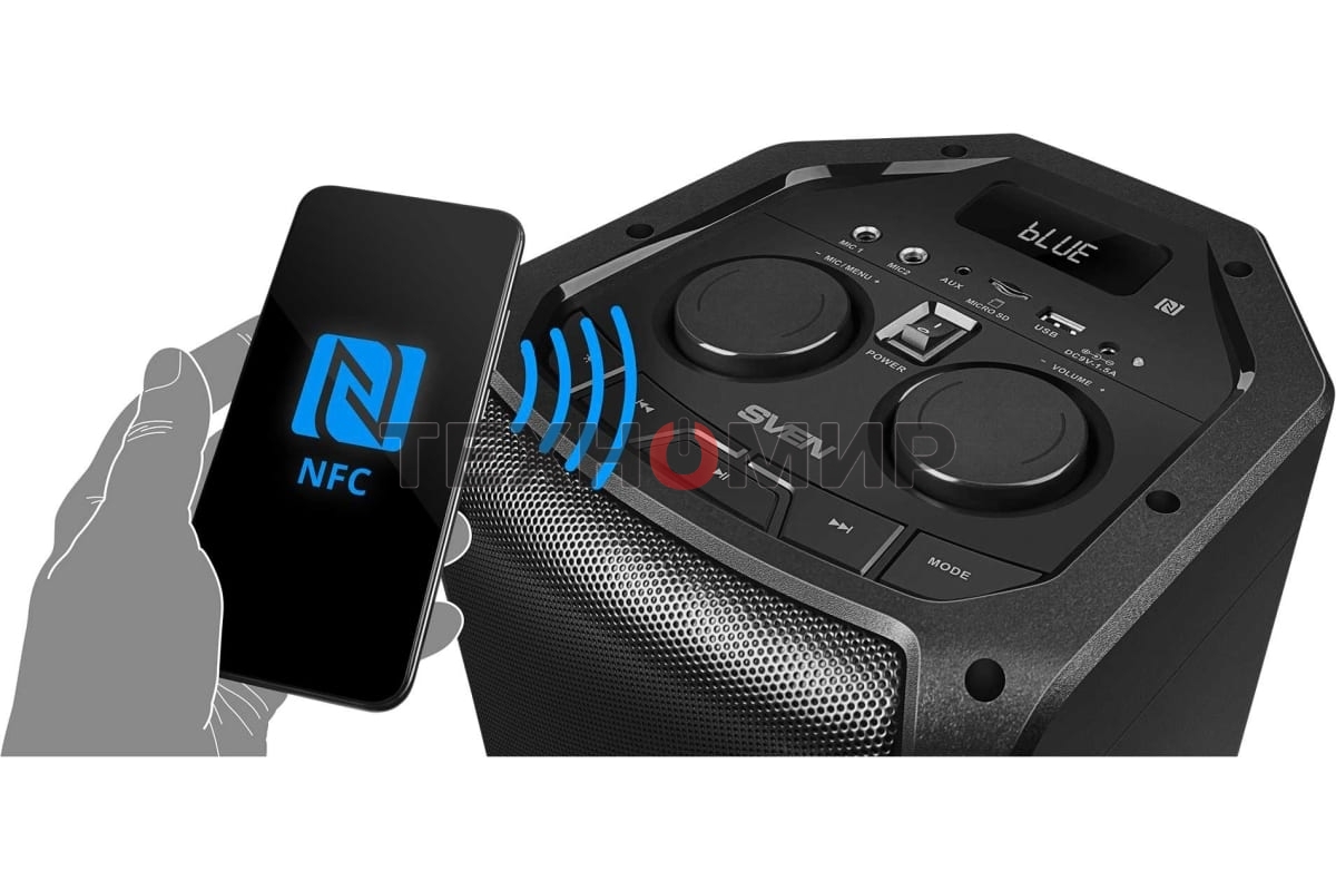 Портативная акустика Sven АС PS-710 черный 100 Вт Bluetooth