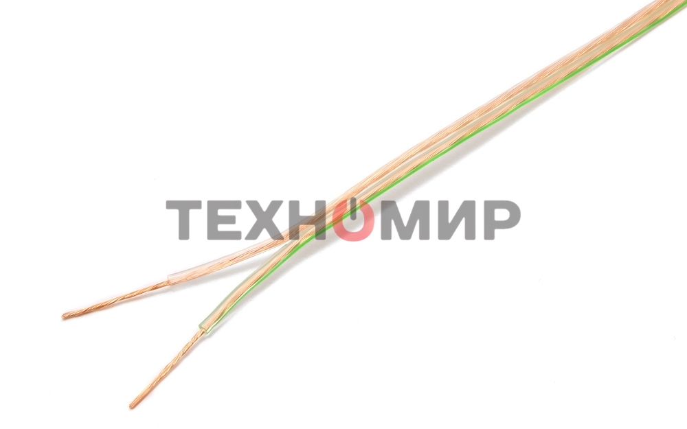 Акустический кабель Power Cube, 2x0,5, 100M, прозрачный, на катушке