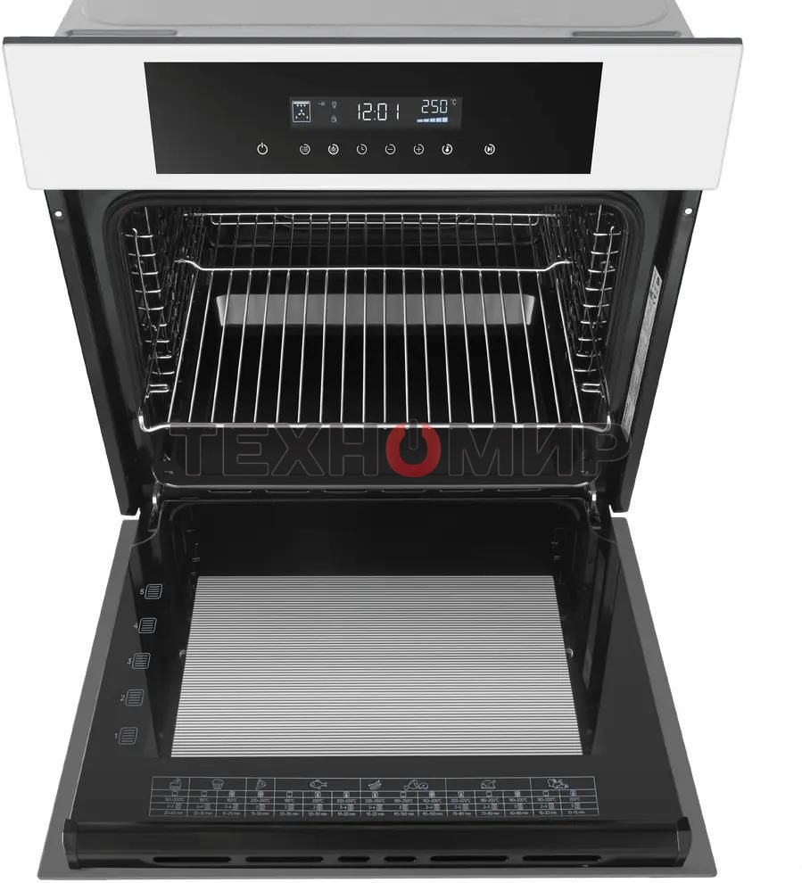 Шкаф духовой электрический Maunfeld AEOD60103W, 60л, дверца с 3 стеклами, белый