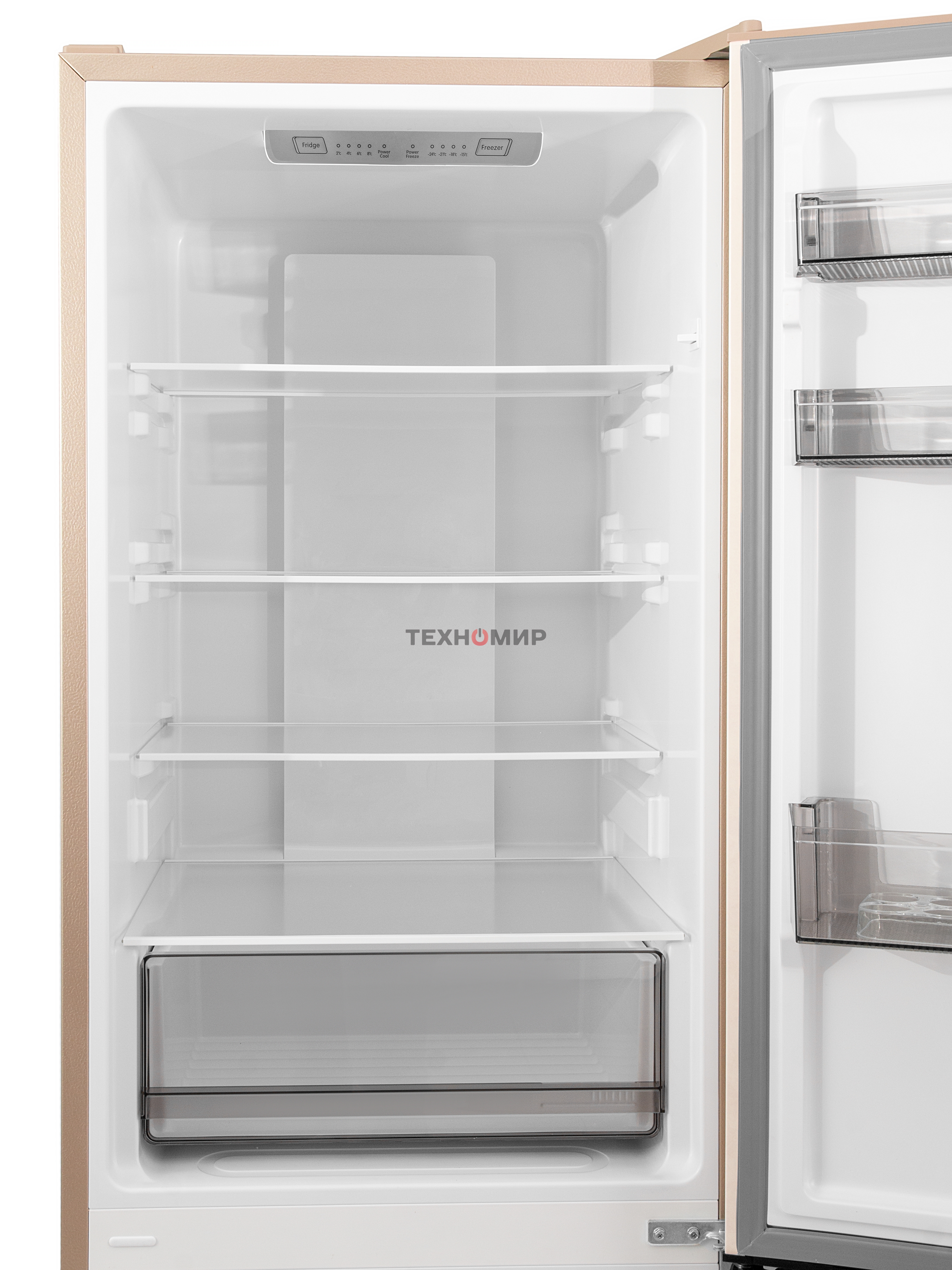 Холодильник Smile SRF348BGT бежевый мрамор двухкамерный 215/95 л морозилка снизу, No Frost