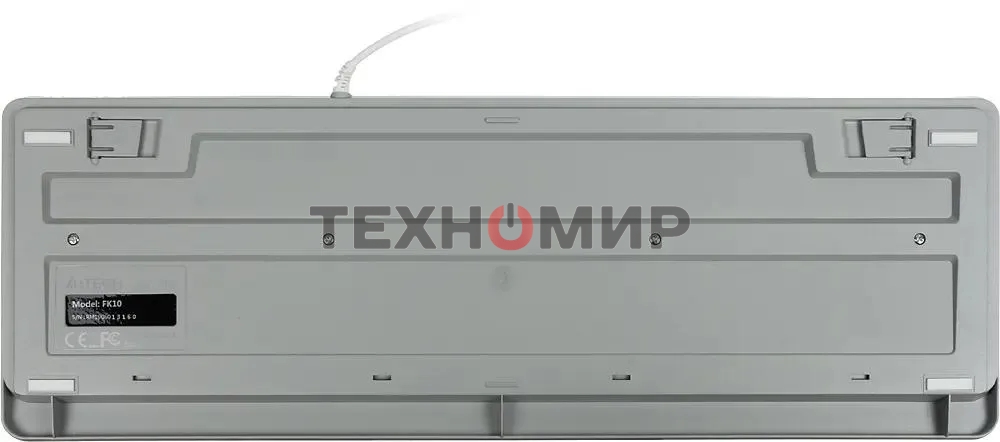 Клавиатура проводная A4Tech Fstyler FK10, USB, белый/серый